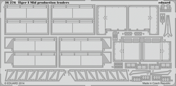 Eduard 36276 Tiger I Mid production fenders Dragon