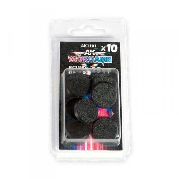 AK Interactive AK1101 ROUND BASE 25MM X10 UNITS