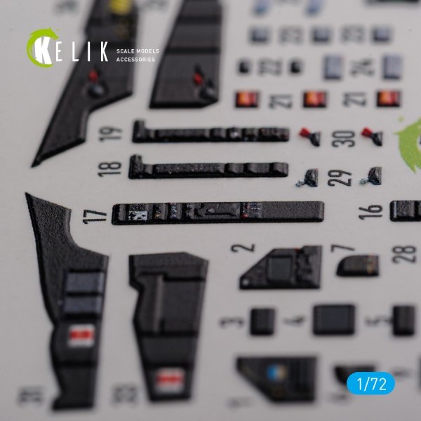 KELIK K72120 Mirage 2000D interior 3D decals forModelSvit kit 1/72