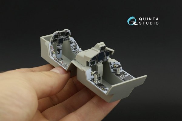Quinta Studio QDS-32100 F/A-18F late / EA-18G 3D-Printed &amp; coloured Interior on decal paper (Trumpeter) (Small version) 1/32
