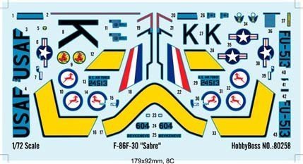 Hobby Boss 80258 F-86F-30 Sabre (1:72)