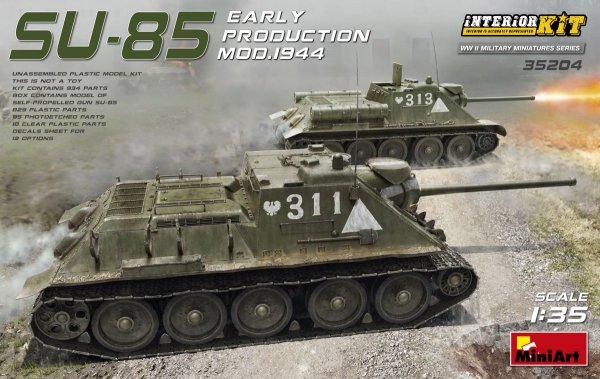 MiniArt 35204 SU-85 SOVIET SELF-PROPELLED GUN MOD.1944 EARLY PRODUCTION. INTERIOR KIT (1:35)