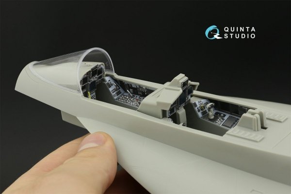 Quinta Studio QD32100 F/A-18F late / EA-18G 3D-Printed &amp; coloured Interior on decal paper (Trumpeter) 1/32