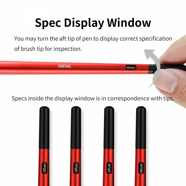 DSPIAE AT-FB04 Fine Brush With Replacable Point Tip - Black / Precyzyjny pędzel z wymienną końcówką