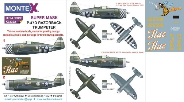 Montex K32332 P-47D RAZORBACK 1/32