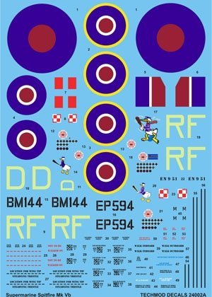 Techmod 24002 - Supermarine Spitfire Mk VB (1:24)