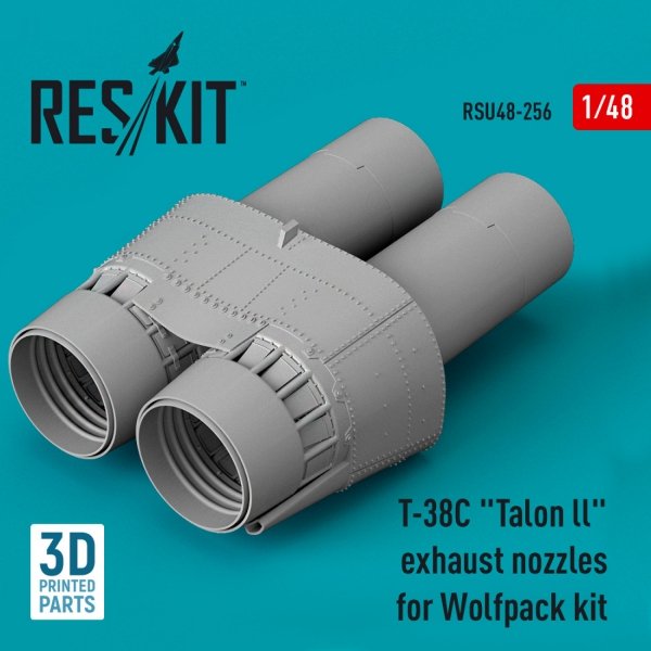RESKIT RSU48-0256 T-38C &quot;TALON LL&quot; EXHAUST NOZZLES FOR WOLFPACK KIT (3D PRINTED) 1/48