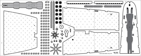 Pontos 35007F1 USS BB-61 Iowa 1984 Detail Up Set (1:350)