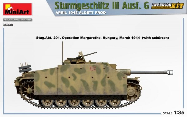 Mini Art 35338 Sturmgeschutz III Ausf. G APRIL 1943 ALKETT PROD. INTERIOR KIT 1/35