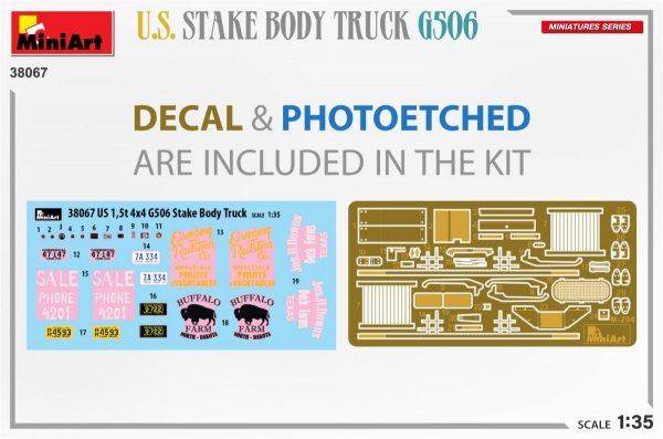 MiniArt 38067 U.S. STAKE BODY TRUCK G506 1/35