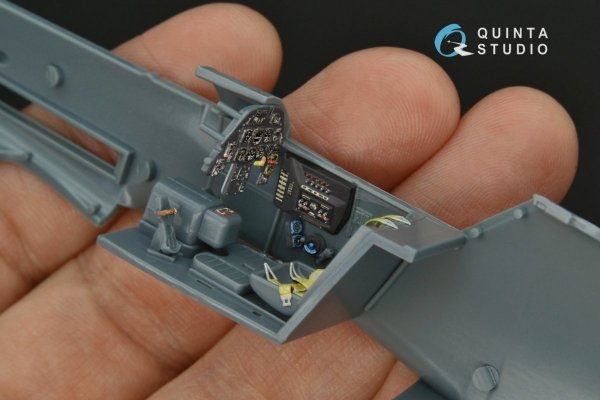 Quinta Studio QD48161 Bf 109G-10 3D-Printed &amp; coloured Interior on decal paper (Eduard) 1/48