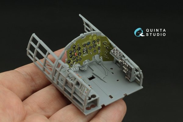 Quinta Studio QD32240 Mitsubishi J2M3 Raiden 3D-Printed &amp; coloured Interior on decal paper (Zoukei Mura) 1/32