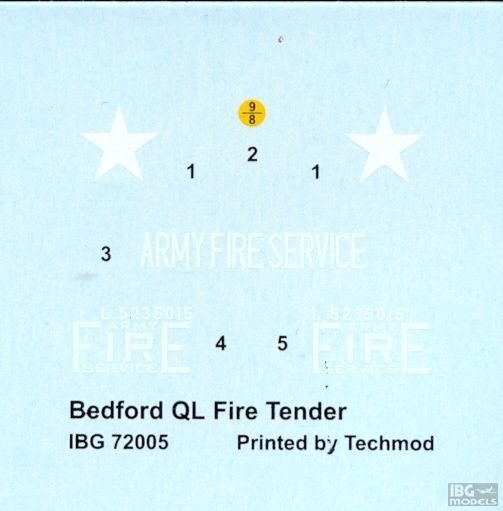 IBG 72005 Bedford QL Fire Tender 1/72