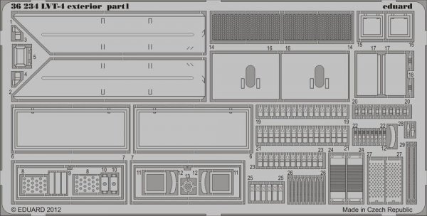 Eduard 36234 LVT-4 exterior 1/35 AFV Club