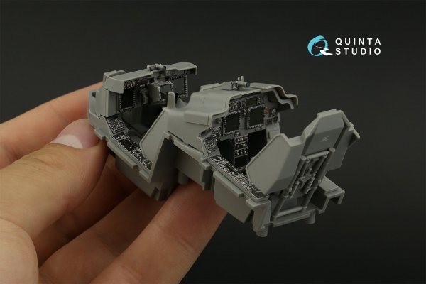 Quinta Studio QD35073 AH-64D/E 3D-Printed &amp; coloured Interior on decal paper (Meng) 1/35
