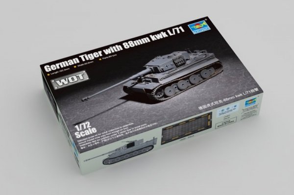 Trumpeter 07164 German Tiger with 88mm kwk L/71 (1:72)