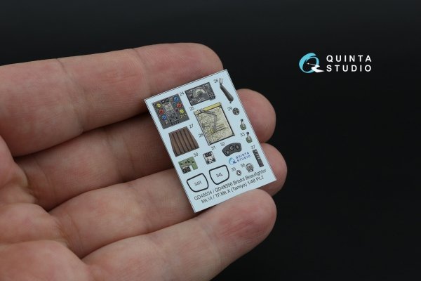 Quinta Studio QD+48554 Bristol Beaufighter Mk.VI 3D-Printed &amp; coloured Interior on decal paper (Tamiya) (with 3D-printed resin parts) 1/48