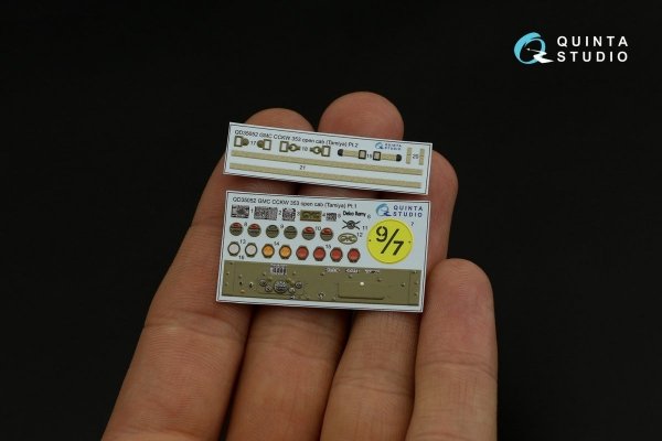 Quinta Studio QD35052 GMC CCKW 353 (open cab) 3D-Printed &amp; coloured Interior on decal paper ( Tamiya ) 1/35