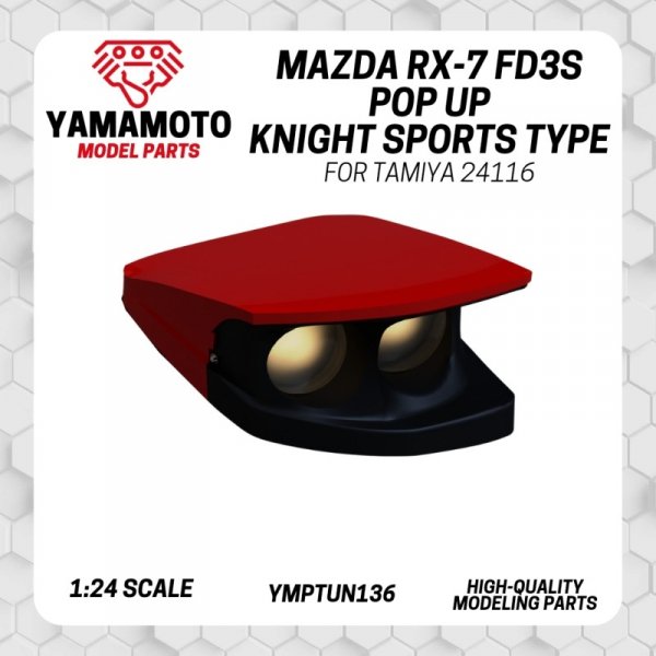Yamamoto YMPTUN136 Pop Up Knight Sports Type for Mazda RX-7 FD3S Tamiya 1/24