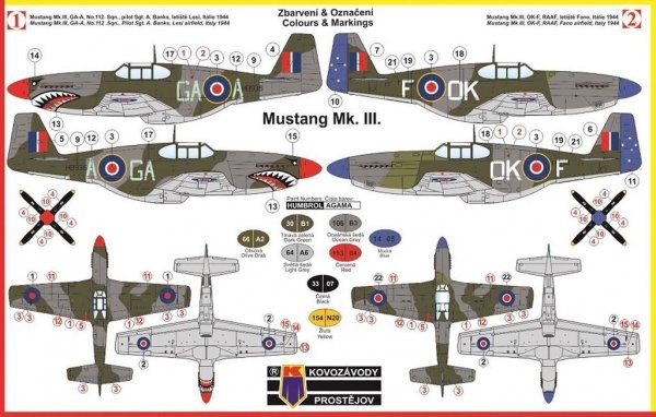 Kovozavody Prostejov KPM0031 MUSTANG MK.III RAF/RAAF (1:72)