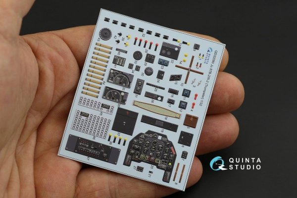 Quinta Studio QD32090 Ju 87B-2/R-2 3D-Printed &amp; coloured Interior on decal paper ( Trumpeter ) 1/32