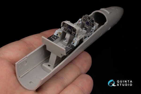 Quinta Studio QD48050 F/A-18F early 3D-Printed &amp; coloured Interior on decal paper (Hasegawa) 1/48