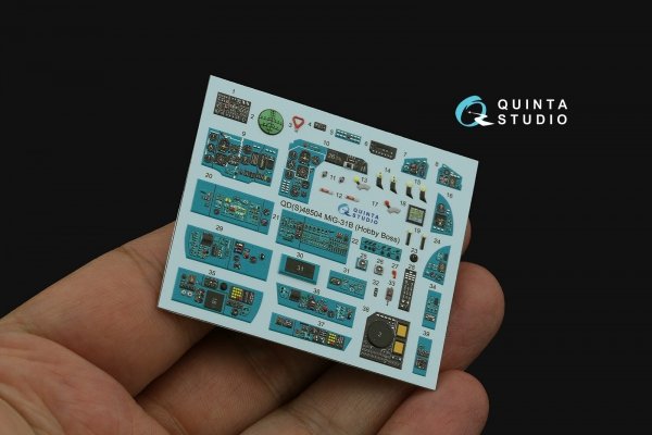 Quinta Studio QDS-48504 MiG-31B 3D-Printed &amp; coloured Interior on decal paper (Hobby Boss) (Small version) 1/48