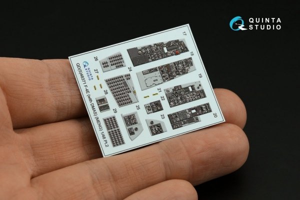 Quinta Studio QD48371 F-4E with DMAS 3D-Printed &amp; coloured Interior on decal paper (Meng) 1/48