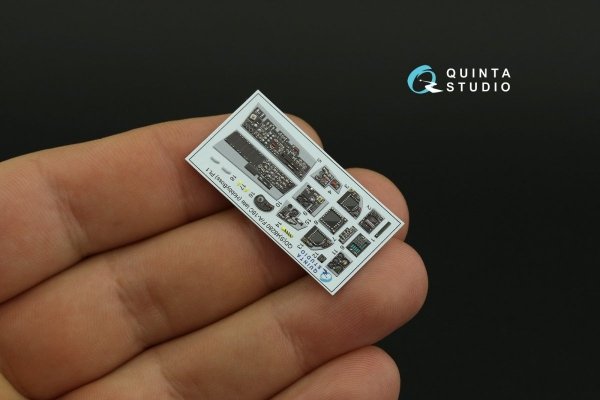 Quinta Studio QD48280 F/A-18C late 3D-Printed &amp; coloured Interior on decal paper (HobbyBoss) 1/48