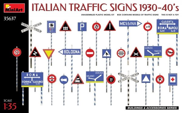 MiniArt 35637 ITALIAN TRAFFIC SIGNS 1930-40’s 1/35