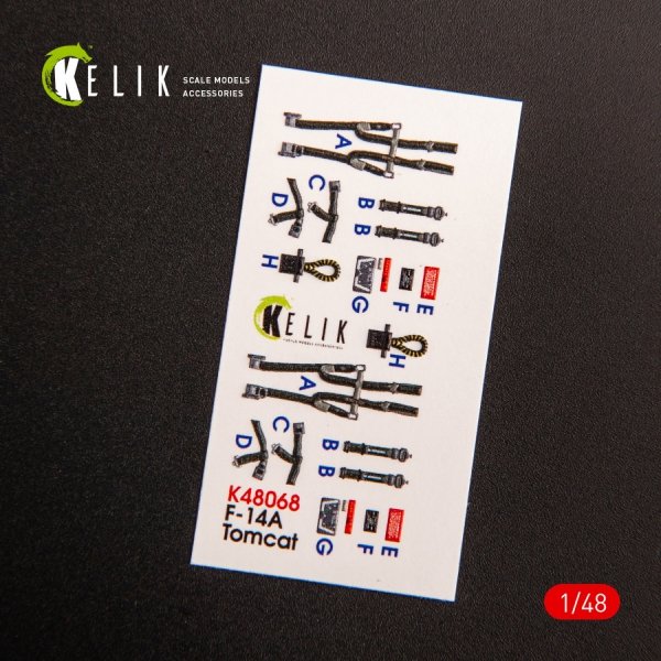 KELIK K48068 F-14A TOMCAT LATE INTERIOR 3D DECALS FOR TAMIYA KIT 1/48