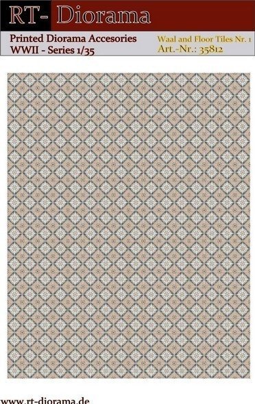 RT-Diorama 35812 Printed Accessories: Wall and Floor Tiles Nr.1 1/35