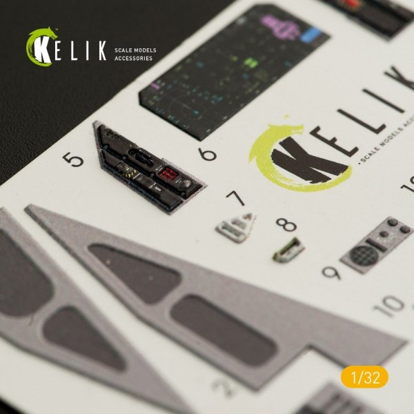 KELIK K32009 F-35C INTERIOR 3D DECALS FOR TRUMPETER KIT 1/32