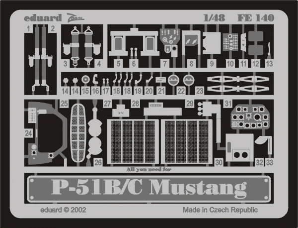 Eduard FE140 P-51B/ C ICM 1/48