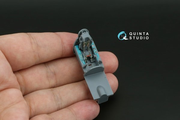 Quinta Studio QD+72258 MiG-21MF (Moscow plant) 3D-Printed &amp; coloured Interior on decal paper (Eduard) (with 3D-printed resin parts) 1/72