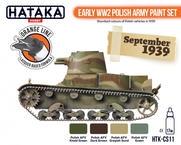 Hataka HTK-CS11 ORANGE LINE – Early WW2 Polish Army paint set 4x17ml