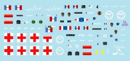 Star Decals 72-A1101 ISAF-Afghanistan # 2. Peacekeepers from France. Renault VAB, VAB Sanitaire, Panhard VBL. 1/72