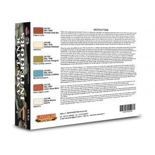 Lifecolor CS22 Acrylic paint set Axis interior tanks 6x22ml