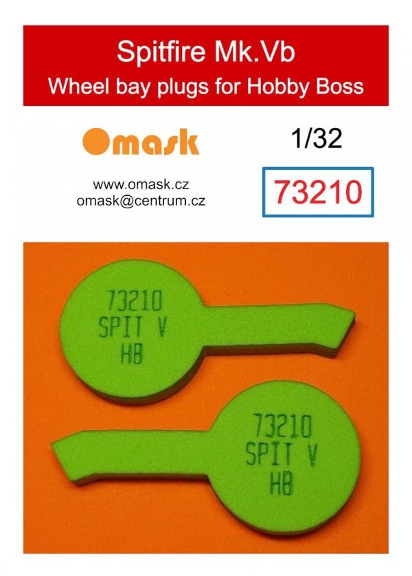 Omask 73210 Spitfire Mk.Vb wheel bay plugs (for Hobby Boss) 1/32