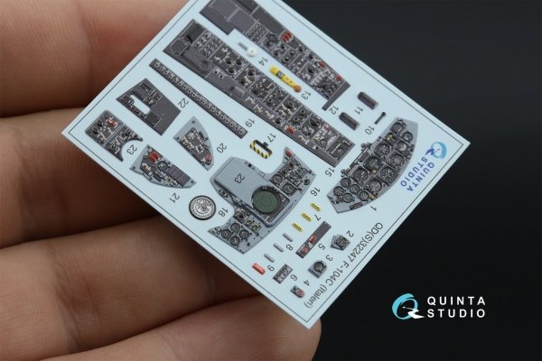 Quinta Studio QDS-32247 F-104C 3D-Printed &amp; coloured Interior on decal paper (Italeri) (Small version) 1/32