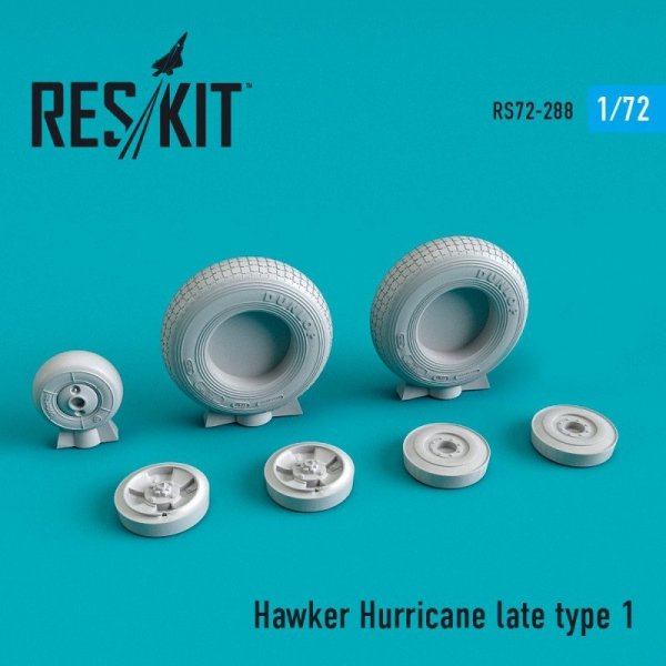 RESKIT RS72-0288 Hawker Hurricane wheels set late type 1 1/72