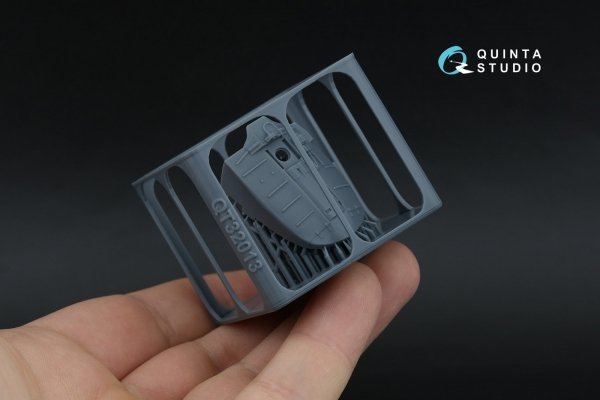 Quinta Studio QDS+32252 F-15C PAD-upgraded 3D-Printed &amp; coloured Interior on decal paper (Tamiya) (Small version) (with 3D-printed resin parts) 1/32
