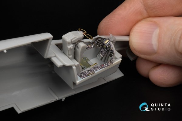 Quinta Studio QD48651 F-8J Crusader 3D-Printed &amp; coloured Interior on decal paper (Hasegawa/Hobby 2000) 1/48