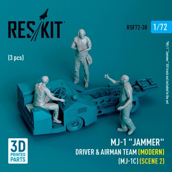 RESKIT RSF72-0030 MJ-1 "Jammer" Driver &amp; airman team (Modern) (MJ-1C) (scene 2) (3 pcs) (3D Printed) (1/72)