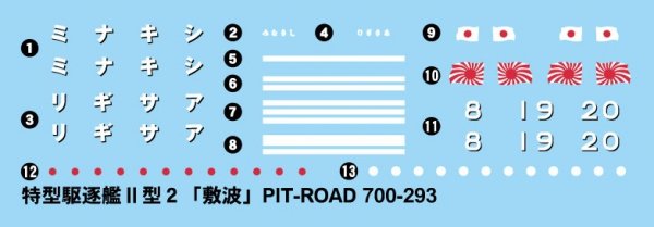Pit-Road W244 IJN Destroyer Shikinami 1944 1/700