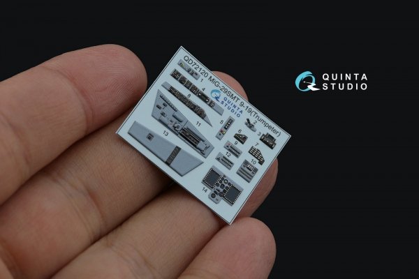 Quinta Studio QD72120 MiG-29SMT 9-19 3D-Printed coloured Interior on decal paper (Trumpeter) 1/72