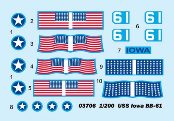 Trumpeter 03706 USS Iowa BB-61 (1:200)