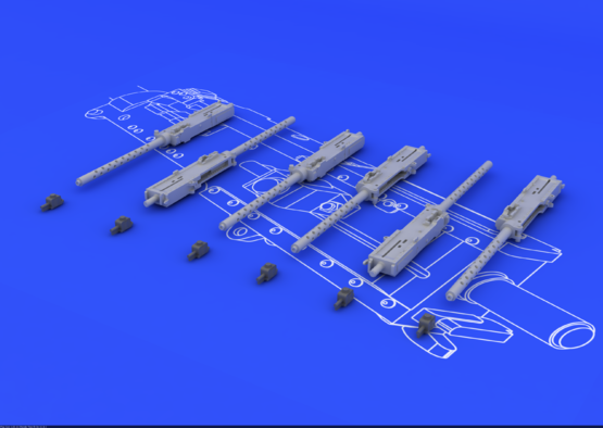 Eduard 648075 Browning M-2 guns (6pcs) 1/48