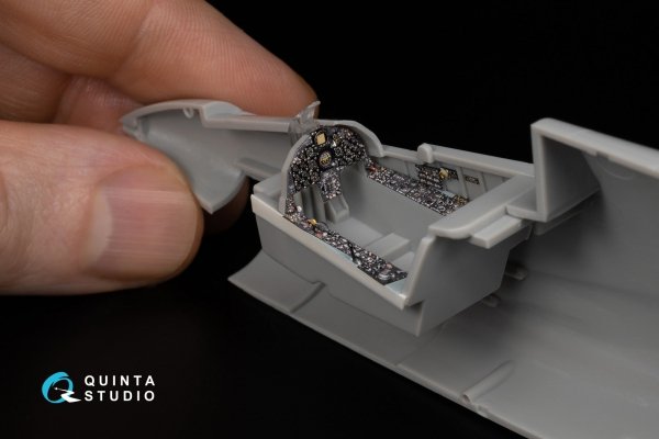 Quinta Studio QD48650 F-8E Crusader 3D-Printed &amp; coloured Interior on decal paper (Hasegawa/Hobby 2000) 1/48