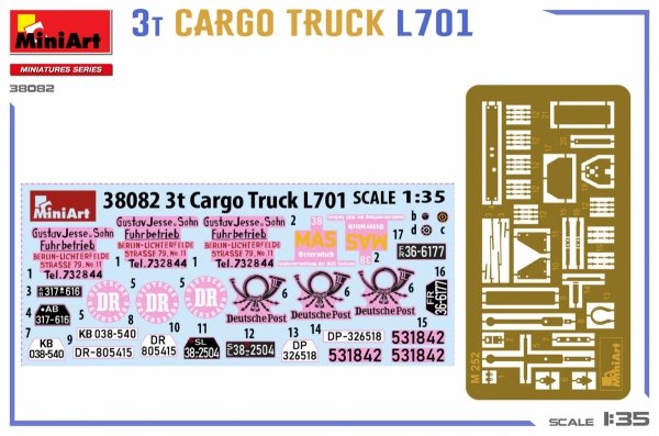 MiniArt 38082 3T CARGO TRUCK L701 1/35
